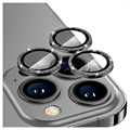 Hat Prince Glitter iPhone 14 Pro/14 Pro Max Zaštitno Staklo za Kameru - Crno