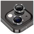 Hat Prince Glitter iPhone 14/14 Plus Zaštitno Staklo za Kameru - Crno