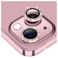 Hat Prince Glitter iPhone 14/14 Plus Zaštitno Staklo za Kameru - Roze