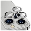 Hat Prince Glitter iPhone 14 Pro/14 Pro Max Zaštitno Staklo za Kameru - Srebrno