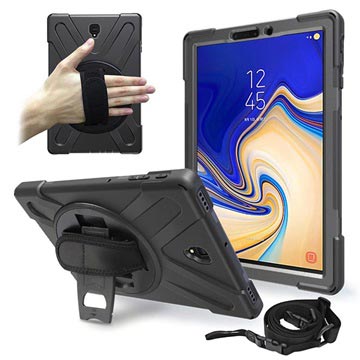 Samsung Galaxy Tab S4 Heavy Duty 360 Zaštitna Maska sa Trakom za Ruku - Crna