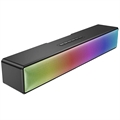 HiFi Stereo Bluetooth Soundbar Zvučnik sa RGB Svetlom BT601 - 10W - Crni