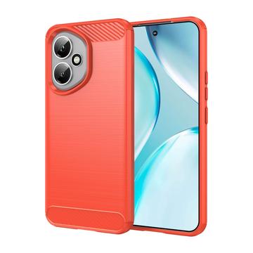 Honor 400 Brushed TPU Case - Carbon Fiber - Red