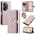 Honor 400 Pro Luxury Quilted Wallet Case - Rose Gold