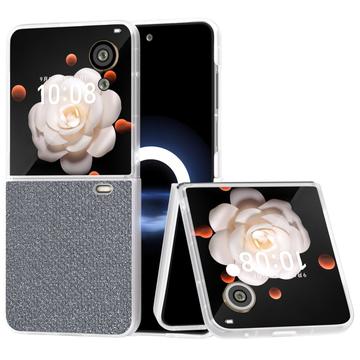 Honor Magic V Flip Rhinestone Texture Hybrid Case - Grey