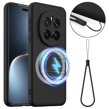 Honor Magic7 Pro Maska od Tečnog Silikona - Kompatibilna sa MagSafe - Crna