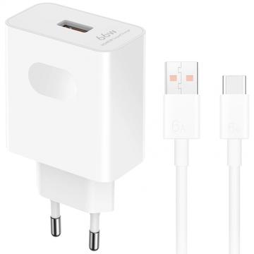 Honor SuperCharge Power Adapter with USB-C Cable HN-110600E00 - 66W - White