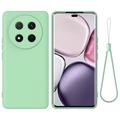 Honor X60 Pro/X9c/Magic7 Lite Liquid Silicone Case with Hand Strap - Green