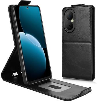 Huawei Enjoy 80 Vertical Flip Case with Stand - Black
