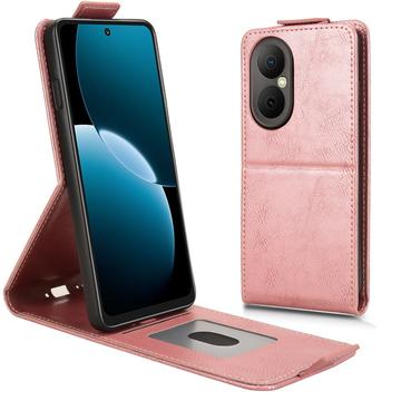 Huawei Enjoy 80 Vertical Flip Case with Stand - Rose Gold
