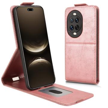 Huawei Nova 14 Pro Vertical Flip Case with Stand - Rose Gold