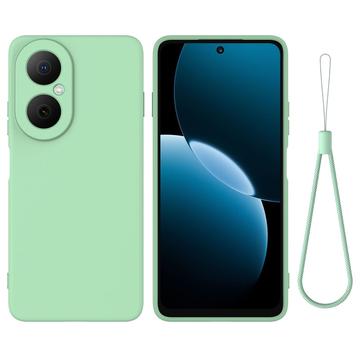 Huawei Nova Y73 Liquid Silicone Case with Hand Strap - Green