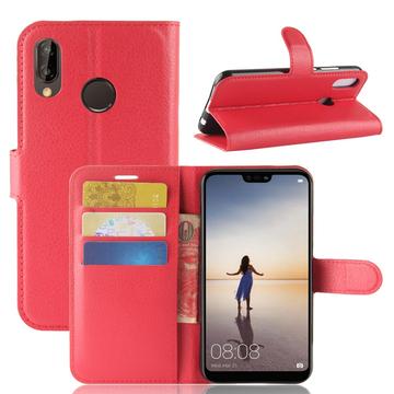 Huawei P20 Lite Futrola-Novčanik sa Magnetnim Zatvaranjem - Crvena