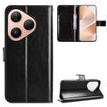 Huawei Pura 80 Wallet Case with Stand - Black