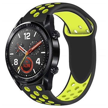 Huawei Watch GT Silikonski Sportski Kaiš - Žuti / Crni