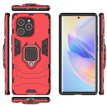 Honor 60 SE Hybrid Maska sa Prstenom - Crvena