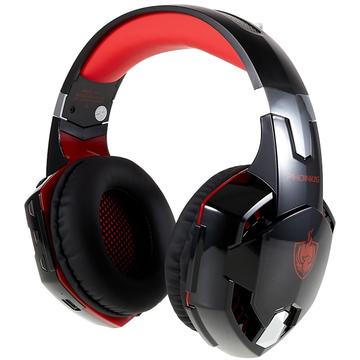 KOTION EACH G2000BT Stereo Gaming Headset Noise Cancelling Over Ear Headphones with Detachable Mic - Red
