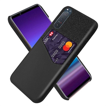 KSQ Sony Xperia 5 II Maska sa Pregradom za Kartice - Crna