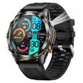 KT80 Sports Smart Watch - 3ATM Waterproof, Bluetooth Calling, 1.46" HD Touchscreen, Integrated Flashlight - Black