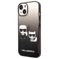 Karl Lagerfeld Gradient Karl & Choupette iPhone 14 Maska - Crna