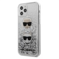 Karl Lagerfeld Ikonik Liquid Glitter iPhone 12/12 Pro Zaštitna Maska - Srebrna