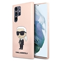 Karl Lagerfeld Ikonik Samsung Galaxy S23 Ultra 5G Silikonska Maska - Pink