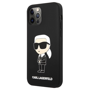 Karl Lagerfeld iPhone 12/12 Pro Silikonska Zaštitna Maska - Crna