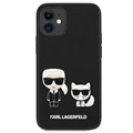Karl Lagerfeld Karl & Choupette iPhone 13 Mini Silikonska Maska - Crna