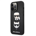 Karl Lagerfeld Saffiano K&C Heads iPhone 13 Pro Maska - Crna