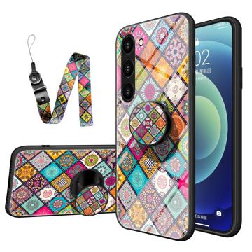 Checkered Pattern Samsung Galaxy S23 5G Hibridna Maska - Šarena Mandala
