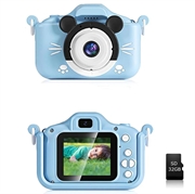 Dečja Digitalna Kamera sa Memorijskom Karticom od 32GB (Otvoreno pakovanje - Zadovoljavajuće Stanje) - Plava