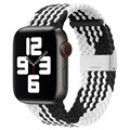 Apple Watch Series Ultra 2/Ultra/9/8/SE (2022)/7/SE/6/5/4/3/2/1 Pleteni Kaiš - 49mm/45mm/44mm/42mm - Crni / Beli