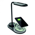 Ksix Energy LED Stona Lampa sa Brzim Bežičnim Punjenjem - Crna