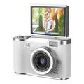 LK007 Flip-Screen Digital Camera with 32GB Memory Card - White