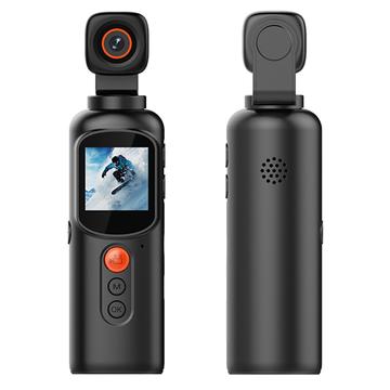 LK2316 Portable 4K Ultra HD Action Camera with Gimbal Stabilization - Black