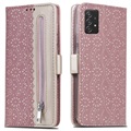 Lace Pattern Samsung Galaxy A52 5G, Galaxy A52s Futrola-Novčanik - Roze