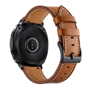 Samsung Galaxy Watch4/Watch4 Classic/Watch5/Watch6 Kaiš od Prave Kože - 20mm - Braon