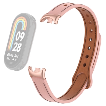 Xiaomi Smart Band 8 Kožni Kaiš sa Konektorima - Roze