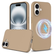 iPhone 16 Plus Maska od Tečnog Silikona - Kompatibilna sa MagSafe - Pustinjsko zlatna