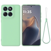 Motorola Edge 70 Liquid Silicone Case with Hand Strap - Green