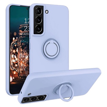 Samsung Galaxy S22 5G Liquid Silikonska maska sa Prstenom - Ljubičasta