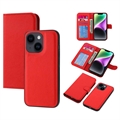 iPhone 14 Plus Magnetna Novčanik-Futrola sa Odvojivom Maskom - Crvena