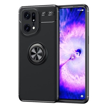 Oppo Find X5 Pro Magnetna Maska sa Prstenom / Postoljem - Crna