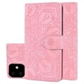 Mandala Series iPhone 11 Futrola-Novčanik sa Funkcijom Postolja - Pink