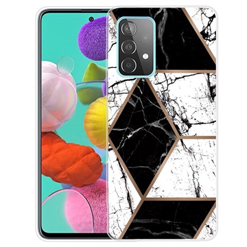 Marble Pattern Samsung Galaxy A32 (4G) TPU Maska - Crna / Bela
