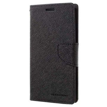 Samsung Galaxy J5 (2016) Mercury Goospery Fancy Diary Wallet Case - Black
