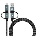 Momax OneLink 4-u-1 Univerzalni Kabl - USB-C, MikroUSB, USB 2.0 - 1.2m