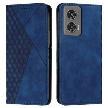 Motorola Edge 50 Fusion/G96 Rhombus Pattern Wallet Case with Magnetic Closure