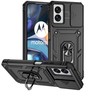Motorola Moto G Power (2024) Hibridna Maska sa Rotirajućim Prstenom i Štitnikom za Kameru - Crna