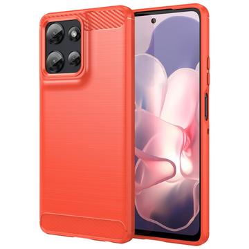 Motorola Moto G Power (2025) Brušena TPU Zaštitna Maska - Ugljenično Vlakno